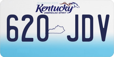 KY license plate 620JDV