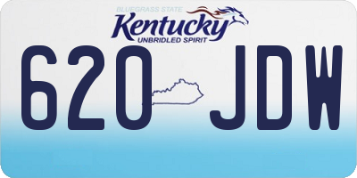 KY license plate 620JDW