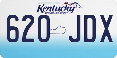KY license plate 620JDX