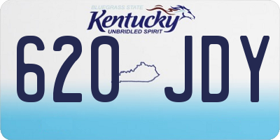 KY license plate 620JDY