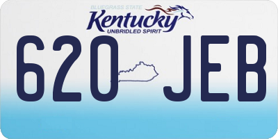 KY license plate 620JEB