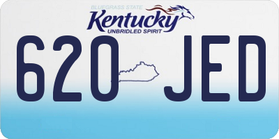 KY license plate 620JED