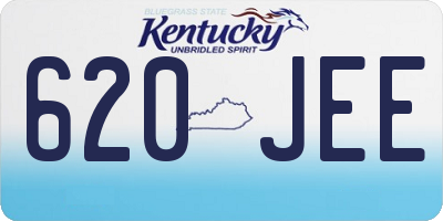 KY license plate 620JEE