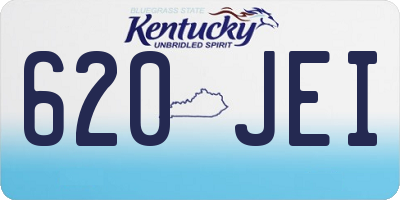 KY license plate 620JEI