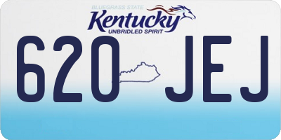 KY license plate 620JEJ