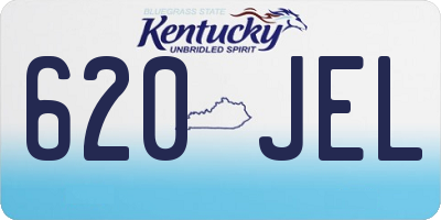 KY license plate 620JEL