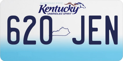 KY license plate 620JEN
