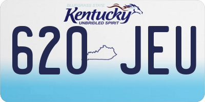 KY license plate 620JEU