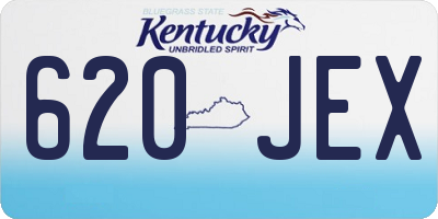KY license plate 620JEX