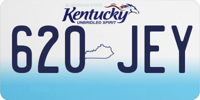 KY license plate 620JEY