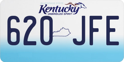 KY license plate 620JFE