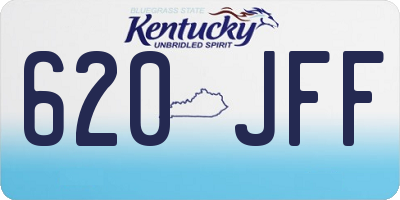 KY license plate 620JFF