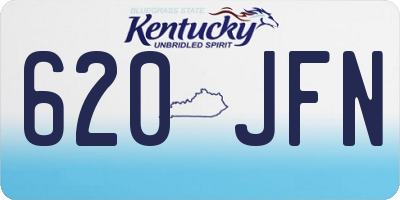 KY license plate 620JFN