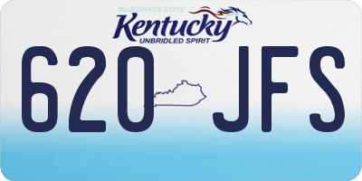 KY license plate 620JFS