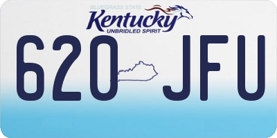 KY license plate 620JFU