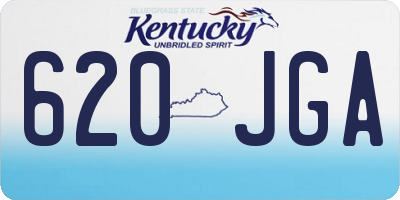 KY license plate 620JGA