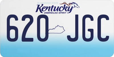 KY license plate 620JGC