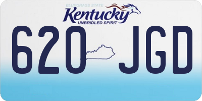KY license plate 620JGD