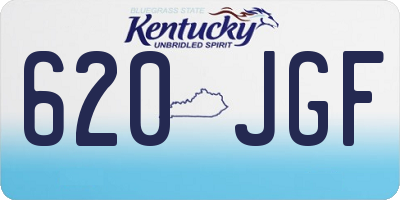KY license plate 620JGF