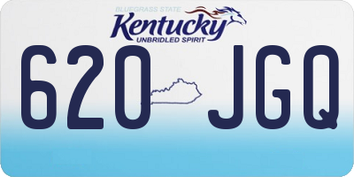 KY license plate 620JGQ