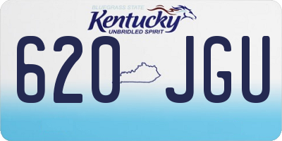 KY license plate 620JGU