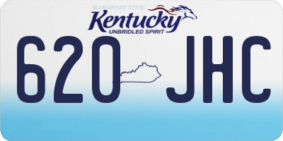 KY license plate 620JHC