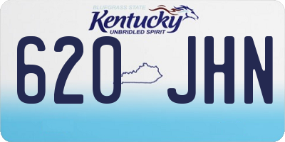 KY license plate 620JHN