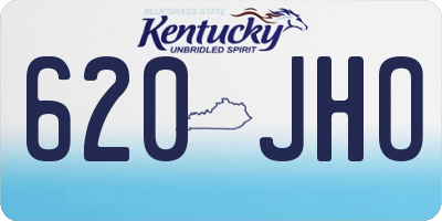 KY license plate 620JHO