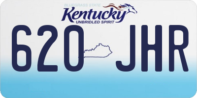 KY license plate 620JHR