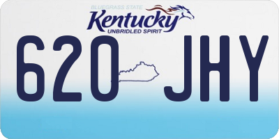 KY license plate 620JHY
