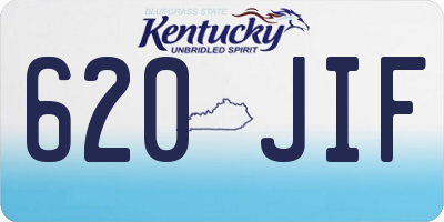 KY license plate 620JIF