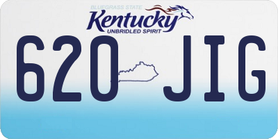 KY license plate 620JIG