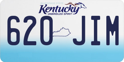 KY license plate 620JIM