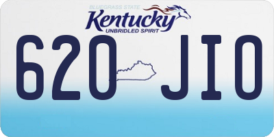 KY license plate 620JIO