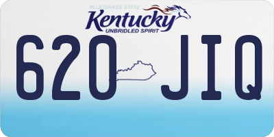 KY license plate 620JIQ