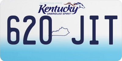 KY license plate 620JIT