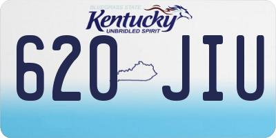 KY license plate 620JIU