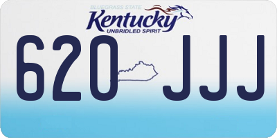 KY license plate 620JJJ