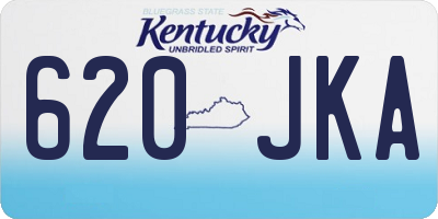 KY license plate 620JKA