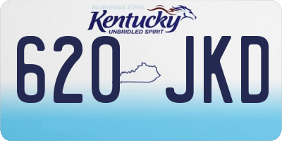 KY license plate 620JKD