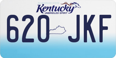 KY license plate 620JKF