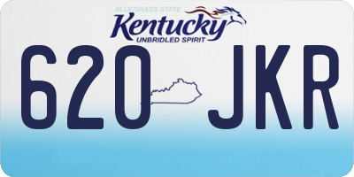 KY license plate 620JKR