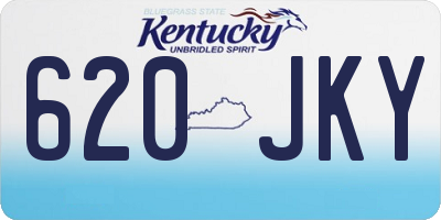 KY license plate 620JKY