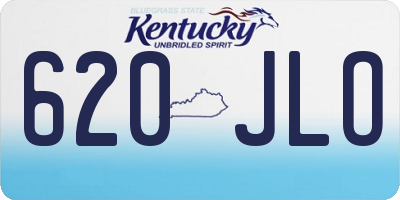 KY license plate 620JLO
