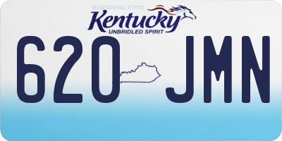 KY license plate 620JMN