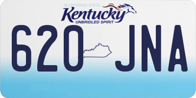 KY license plate 620JNA