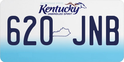 KY license plate 620JNB