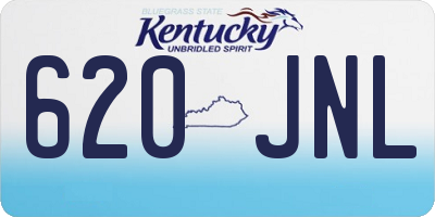 KY license plate 620JNL