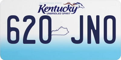 KY license plate 620JNO