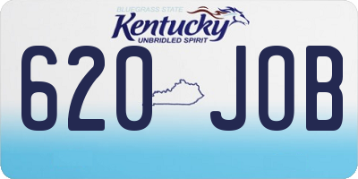 KY license plate 620JOB
